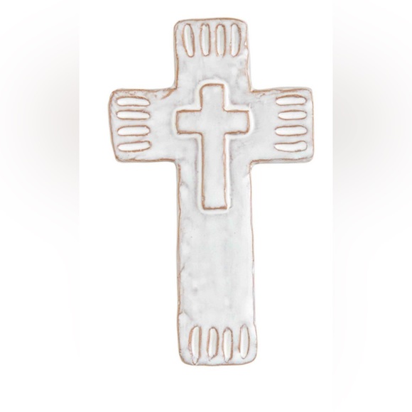 Mud Pie | Accents | Nwt Mud Pie Small Stoneware Cross | Poshmark